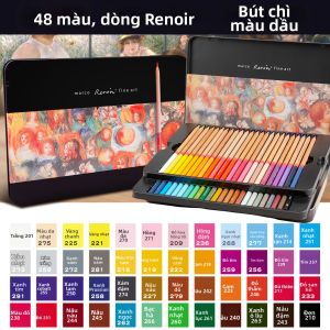 Marco | Bút Chì Màu Đóng Tích 48 Màu Tan Trong Nước