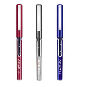 3Pcs/set 0.5mm Straight Cylinder Liquid Ball Point Pen Blue/black/red Ink Gel Pen Office Stationery Fine Writing Tools