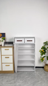 Shoe Rack with Covers - 6 Tiers Tall Shoe Rack Organizer Large Capacity Shoe Shelf Vertical Shoe Storage Organizer