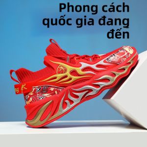 MINGTI | Giày Nam Chống Sốc Mùa Thu Đông Màu Đỏ