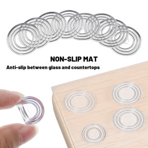 Round Glass Non-slip Pads Transparent PVC Table Top Cushion Durable Suction Cup Glass Fixed Tools Furniture Accessories