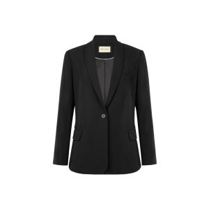 Meiyang Summer Cool No.2 Suit One Button Polo Neck Padded Shoulder Tweed Womens Business Casual Long Sleeve Coat