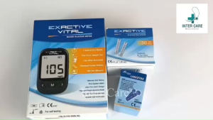 เครื่องตรวจวัดระดับน้ำตาลในเลือด ยี่ห้อ microtech รุ่น Exactive EQ VITAL รับรองมาตรฐาน อย.