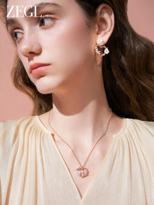 ต่างหูรูปดอกไม้ซากุระรัก ZEGL Designer Series ดีไซน์เก๋ไก๋สำหรับผู้หญิง เครื่องประดับหูระดับไฮเอนด์