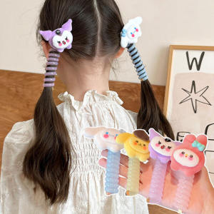 🔥High Elasticity Curly Telephone Scrunchie Girl Ponytail Rubber Band Cartoon Sanrio Headdress LovelylifeFu👍