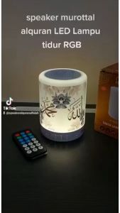 Speaker Murotal Lengkap 30 Juz Tahfidz Bluetooth Lampu LED Warna Warni Plus Jam Beker dan Radio 32 GB