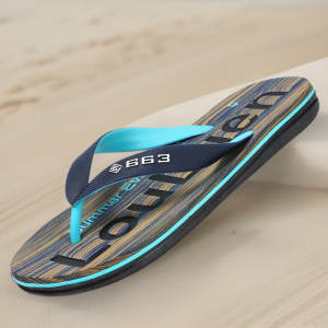 Mens Flip-Flops Summer Sandals Beach Slippers PVC Bottom EVA Material Comfortable Slip-On Shoes for Spring And Summer