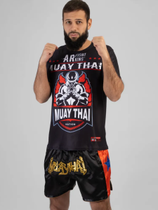 Soft Monkey Tai Boxing Life เสื้อยืดแขนสั้นผู้ชายแฟชั่นสไตล์เมือง Anti-Bacterial เส้นใยโพลีเอสเตอร์ UFC การฝึกอบรมและฟิตเนส