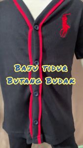 BAJU TIDUR BUTANG BUDAK SIZE 2-12 100% COTTON RIB PYJAMA BUTANG BUDAK LELAKI GIRLS PYJAMA KIDS BUTTON SLEEPWEAR BAJU TIDUR BUTANG BUDAK PEREMPUAN