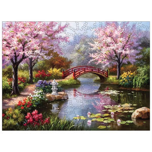 Paper Puzzle for Adults Landscape of Cherry Trees Puzzles Special Holiday Gifts for Friends Family Modern Art Home Decor