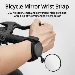 360° Universal Wrist Band Bike Rear View Mirror Swivel Adjustable Portable Cycling Safety Mirror For MTB Road Bike Accessories