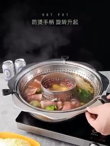 หม้อชาบู 30cm หม้อต้ม หม้อชาบูแยกน้ำ หม้อชาบูสแตนเลส หม้อสแตนเลส หม้อไฟ