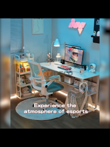 Gaming Table Computer Table Meja Belajar Thickened High Quality Computer/Study Table Stable Anti-Scratch Table C-shape Meja Komputer