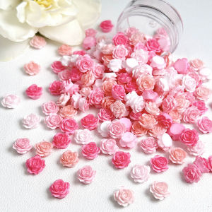 Luminous Sweet Resin Soft Flowers Nail Charms 3D Colorful Creative Minimalist Rose Nail Art Decorations DIY Sweet Nails Crafs