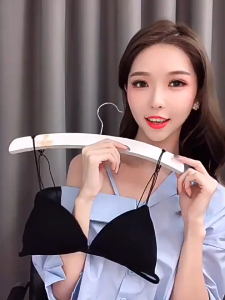 YIFAFA 【BUY 1 TAKE 1】Delivery 2-3 Days French Style Triangle Cup Bra For Women Thin Spaghetti Strap Backless Halter Front Closure Push Up Thin Breathable Summer Bra