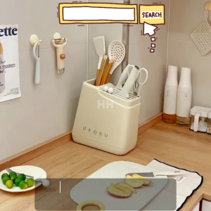 Ready Stock 8in1 Knife Holder Box Set Multi Compartment Utensil Storage Fork Spoon Chopstick Scissor Knife Sharpener Shelf Organizer Drainer Tray Cutlery Rack Household Kitchen Restaurant Cafe Rak Simpan Gunting Sudu Garpu Dapur Kedai Makanan Murah 厨房刀收纳架