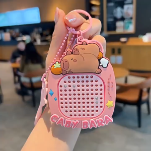 Capybara Keychain Magnetic Steel Ball Drawing Board Stress Relieving 2in1 Decompression Toy Creative Pendant Kid Gift