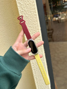 Uoha Silicone Sports Bracelet for XiaomiBand 8 9 10 Butterfly Buckle Wristband Fashion Autumn Series Intelligent Wrist Strap