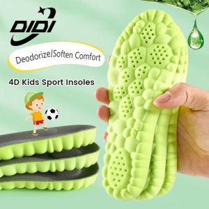 DIDI 4D Kids Sport Insoles Massage Shoes Insoles Super Soft Running Sports Insole for Feet Baskets Shoe Sole Arch Support Orthopedic Inserts