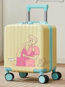 14-Inch Lightweight Travel Suitcase Womens Miniature Carry-On Bag with Pull Rod Spring Autumn Air Travel Luggage