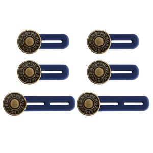 Bộ Mở Rộng Khuy Quần Jean Có Thể Điều Chỉnh 4/6 Chiếc Chất Liệu Silicon Đàn Hồi Đa Năng Dành Cho Nam Và Nữ - Khuy Quần Jean Bằng Kim Loại