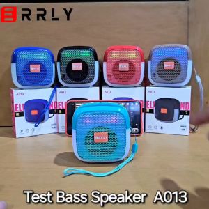 ERRLY Mini Speaker Bluetooth WIreless A013 LED RGB Light Speker Bass Hi-Fi TWS Connect + Stand PhonE