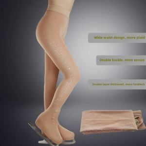LIUHUO | Thickened Figure Skating Socks with Shoe Covering Ice Skating Tights 