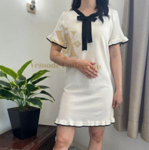 [VEMODE] #LD7 DRESS POLOS CASUAL RAJUT IMPORT PUTIH