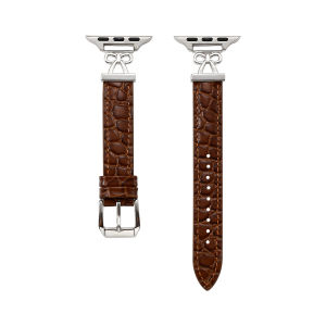 iSeriseWatch | Breathable Crocodile Patterned Metal Butterfly Bow Watch Strap 41mm