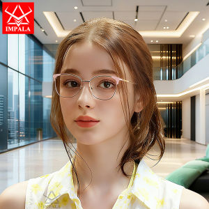 IMPALA FL3038W แว่นคอมพิวเตอร์เปลี่ยนสีป้องกันแสงสีฟ้าสำหรับผู้หญิงแว่นตา UV โฟโตโครมิกสวมใส่เพื่อการป้องกันในร่มและกลางแจ้งทั้งกลางวันและกลางคืน