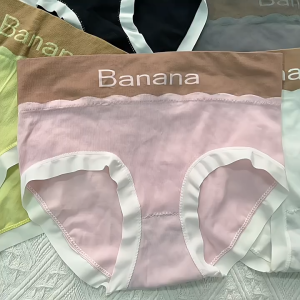 3/6pcs Womens High waist Underwear Color matching Breathable Fashion