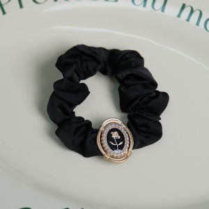 ยางรัดผมสไตล์ฝรั่งเศสย้อนยุคประดับดอกกุหลาบ 2024 ใหม่ล่าสุด ระดับไฮเอนด์ ยางรัดผมทรงกลม ที่คาดผมแบบมีสไตล์