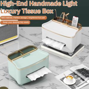 High-End Handmade Light Luxury Tissue Box Tissue Pen Remote Organizer Makeup Holder 纸巾收纳盒