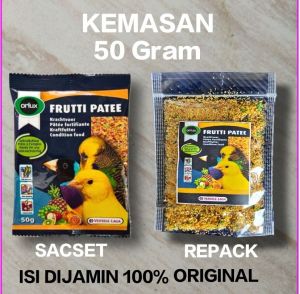 frutti patte pakan burung kenari pleci import bagus bersih higienis sehat rajin bunyi berkicau gacor dor dor sari buah telur Niger seed terlaris laris manis termurah murah meriah juara lomba gantangan