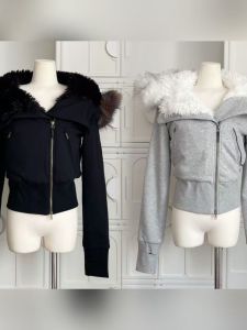 Thickened Autumn Winter Hooded Jacket with Fur Collar Asymmetrical Slanting Buttoning Cotton Padded Short Coat for Women