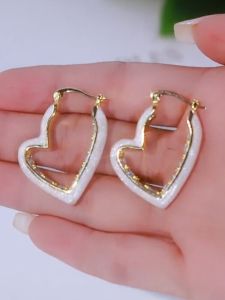 Elegant Heart Shaped Drop Earrings Womens Fashion Jewelry Flash Diamond Luxury Small Design Fresh out Ear Decor Alloy Silver Gold
