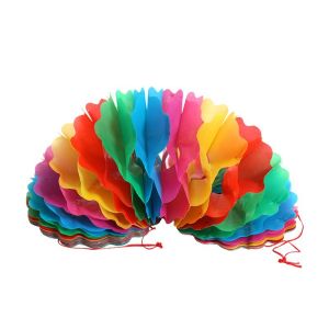 Suomi Rainbow Compression Flower Garland Birthday Party New Year Festival Christmas Decorate Fun Game Gift