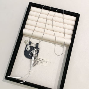 Cool Sweet Long Pearl Knot Sweater Chain Necklace Womens Fashion Accessories Leather Material Unique Design Jewelry Accessory