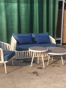 ชุดโซฟาหวายสำหรับใช้งานกลางแจ้ง ดีไซน์สไตล์สแกนดิเนเวียน เฟอร์นิเจอร์สำหรับสวนและวิลล่า ปรับแต่งได้ ชุด ที่นอน เด็ก โซฟา ทึ่นั่ง สนาม เบต barcelona couch outdoor sofa lazyboy เตียง นวด เบาะ ทูอินวัน arm chair เกมมิ่ง