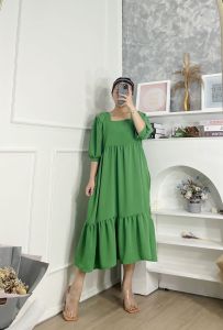 CJ FASHION - DRESS #2192 CLARENCE BABYDOLL MIDI DRESS PREMIUM