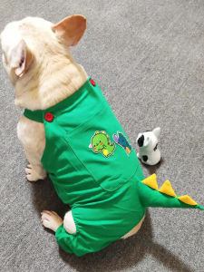 Pet Dog Dinosaur Four-Legged Clothes Harness Pants Small Dog Cole Basque Dog Clothes Dog Harness Four-Corner Pants Casual Style