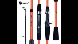 BIUTIFU Siêu Nhẹ Carbon Mini Cần Câu Cá Đá Quay Đúc 1.8M/2.1M Hành Động Nhanh Trọng Lượng Mồi 3-18G Cho Du Lịch Đá Câu Cá Mùa Đông