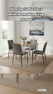 [จัดส่งพร้อมติดตั้งฟรี] KIOSK โต๊ะทานอาหาร 2ที่นั่ง หน้าโต๊ะไม้อาร์คาเซีย