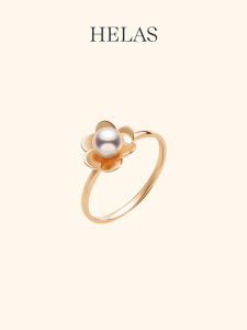 Helas | Natural Garden Series Freshwater Pearl Three-leaf Clover Ring 9K Rose Gold