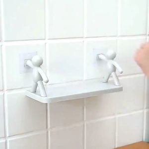 Kệ Dán Tường Đa Năng Hình Người Độc Lạ - Kệ Nhà Tắm Dán Tường Siêu Dính Kệ Để Đồ Gia Vị Nhà Bếp Bằng Nhựa Cao Cấp - Kệ Nhựa Đựng Đồ Hình Nhân Decor Nhà - Giá treo tường Người Tuyết