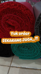 Keset Roll 1 warna Bihun lobby hotel kantor ukuran 40x120 tebal 16mm bahan PVC menyerap debu dan air