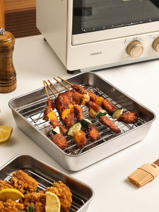 Stainless Steel Fried Food Plate Fried Chicken Oil Draining Plate Fried String Oil Control Plate Water Filter Oil Filter Mesh Red Snack Plate