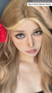 KAKALENS My Vonix Moon Gray Pinkin 14.5mm Natural Lens / Softlen My Vonix Moon Grey by Pinkin Softlens