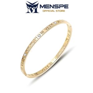 MENSPE Premium Roman Numerals Bracelet For Women Designed Simple Style Gold Plated Jewelry Fashion Bracelet Girlfriend Gift Fashion Jewelry Accessories Adjustable Buckle for Women Gift Package