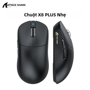 ATTACK SHARK | Chuột Chơi Game Không Dây Đa Chế Độ Attack Shark X8 PLUS 40K DPI Tốc Độ Phản Hồi 1KHz Siêu Nhẹ 55g Bluetooth/Có Dây Cảm Biến PAW3395 PRO Dành Cho Esports